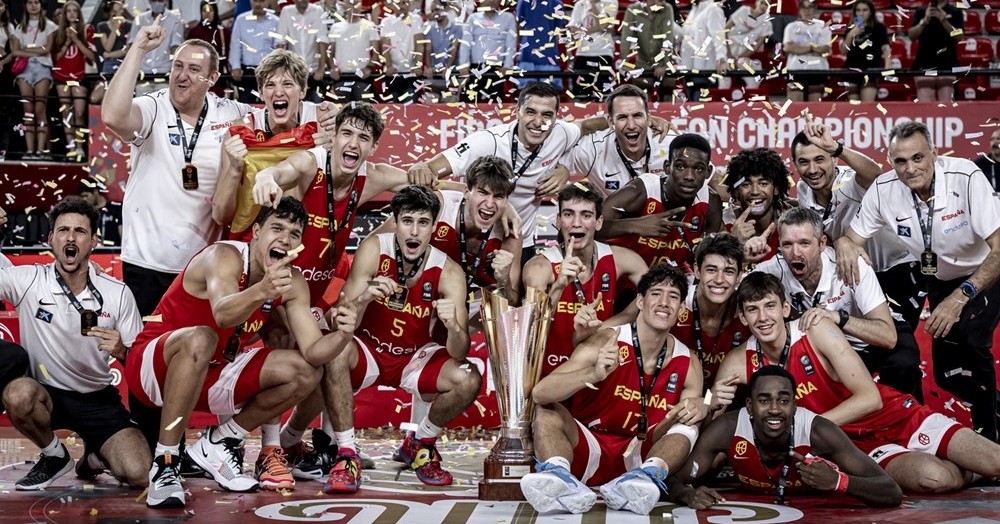 La selección española U18 Masculina Campeones de Europa 2022