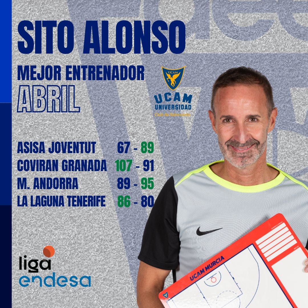 Sito Alonso, Mejor Entrenador del Mes de Abril-Trofeo AEEB de la Liga Endesa