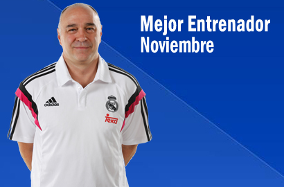 Pablo Laso ganador del premio Mejor Entrenador del Mes de Noviembre