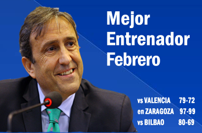Luis Casimiro ganador del premio Mejor Entrenador del Mes de Febrero