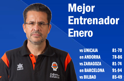 Pedro Martínez Mejor Entrenador del Mes de Enero – Trofeo AEEB