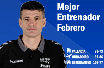 Velimir Perasovic Mejor Entrenador del Mes de Febrero-Trofeo AEEB