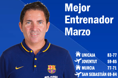 Xavi Pascual Mejor Entrenador del Mes de Marzo-Trofeo AEEB