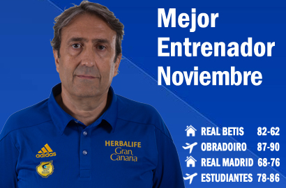 Luis Casimiro Mejor Entrenador del Mes de Noviembre-Trofeo AEEB