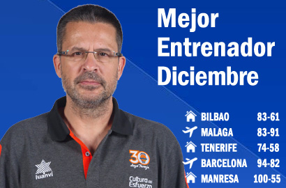 La AEEB designa a Pedro Martínez Mejor Entrenador del Mes de Diciembre