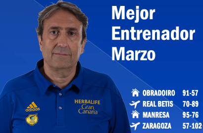 La AEEB designa a Luis Casimiro Mejor Entrenador del Mes de Marzo