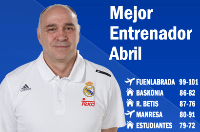 La AEEB designa a Pablo Laso Mejor Entrenador del Mes de Abril