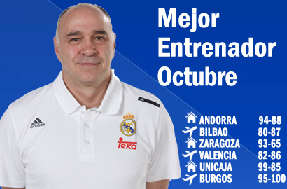 Pablo Laso Mejor Entrenador del Mes de Octubre-Trofeo AEEB
