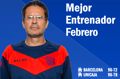 Pedro Martínez Mejor Entrenador del Mes de Febrero-Trofeo AEEB