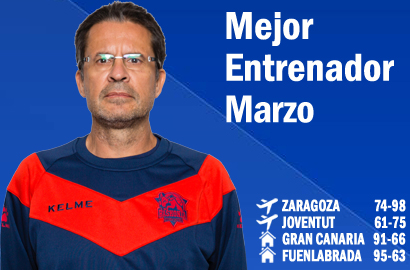 Pedro Martínez Mejor Entrenador del Mes de Marzo-Trofeo AEEB