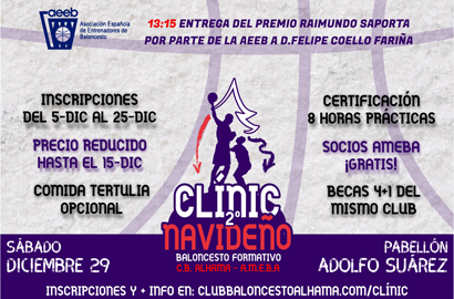 2º Clínic Navideño C.B Alhama. (XXIV Clínic Raimundo Saporta)
