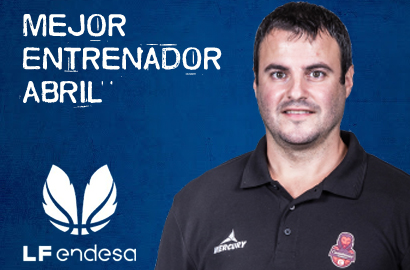 Carlos Cantero Mejor Entrenador de la LF Endesa del Mes de Abril-Trofeo AEEB