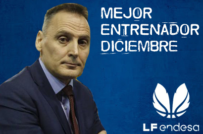 Roberto Iñiguez Mejor Entrenador de la LF Endesa del Mes de Diciembre-Trofeo AEEB