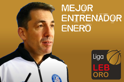 Gonzalo García de Vitoria Mejor Entrenador del Mes de Enero-Trofeo AEEB LEB Oro