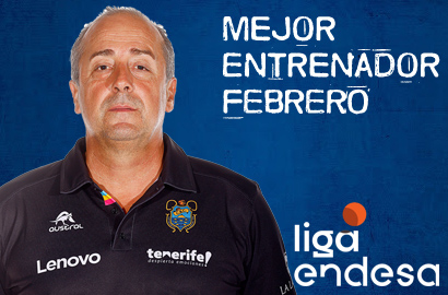 Txus Vidorreta Mejor Entrenador del Mes de Febrero-Trofeo AEEB Liga Endesa