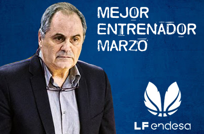 Alfred Julbe Mejor Entrenador de la LF Endesa del Mes de Marzo-Trofeo AEEB