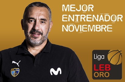 Jota Cuspinera Mejor Entrenador del Mes de Noviembre-Trofeo AEEB LEB Oro