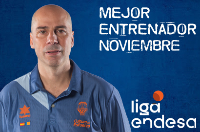 Joan Peñarroya Mejor Entrenador del Mes de Noviembre-Trofeo AEEB Liga Endesa