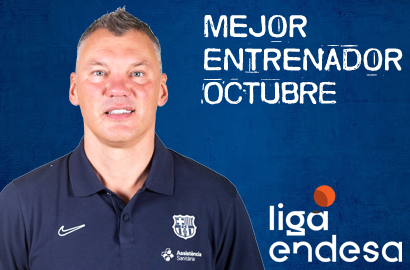 Sarunas Jasikevicius Mejor Entrenador del Mes de Octubre-Trofeo AEEB Liga Endesa