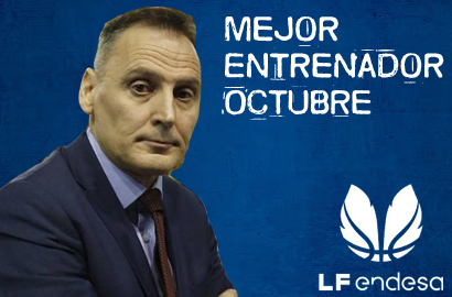 Roberto Iñiguez Mejor Entrenador de la LF Endesa del Mes de Octubre-Trofeo AEEB