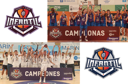 Barça CBS y Real Madrid campeones del CE Infantil Femenino y Masculino