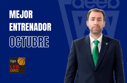 Pedro Rivero Mejor Entrenador del Mes de Octubre-Trofeo AEEB LEB Oro