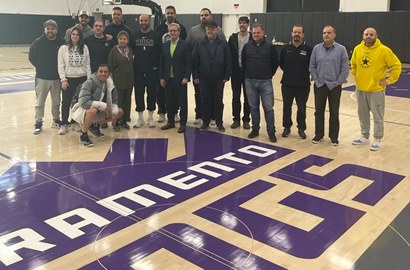 Viaje AEEB a USA 2022. Visita a los Sacramento Kings