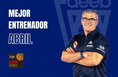 Paco García Mejor Entrenador del Mes de Abril-Trofeo AEEB LEB Oro