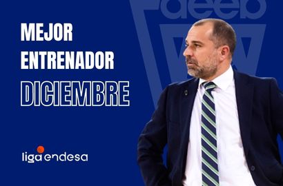 Carles Durán Mejor Entrenador del Mes de Diciembre-Trofeo AEEB Liga Endesa