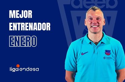 Sarunas Jasikevicius Mejor Entrenador del Mes de Enero-Trofeo AEEB Liga Endesa