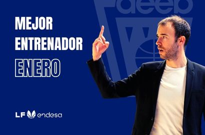 Bernat Canut Mejor Entrenador del Mes de Enero-Trofeo AEEB Liga Femenina Endesa