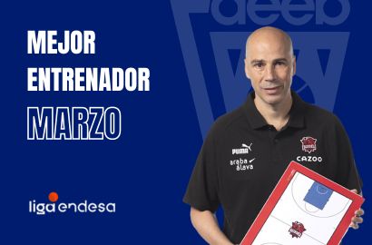 Joan Peñarroya Mejor Entrenador del Mes de Marzo-Trofeo AEEB Liga Endesa