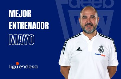 Chus Mateo Mejor Entrenador del Mes de Mayo-Trofeo AEEB Liga Endesa