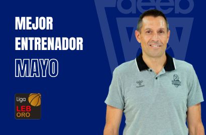Natxo Lezkano Mejor Entrenador del Mes de Mayo-Trofeo AEEB LEB Oro