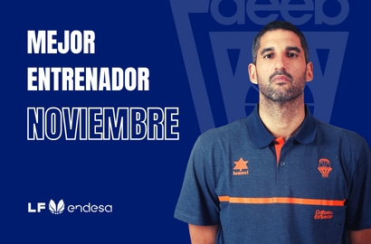 Rubén Burgos Mejor Entrenador del Mes de Noviembre-Trofeo AEEB Liga Femenina Endesa