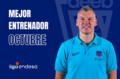 Sarunas Jasikevicius Mejor Entrenador del Mes de Octubre-Trofeo AEEB Liga Endesa