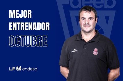 Carlos Cantero Mejor Entrenador del Mes de Octubre-Trofeo AEEB Liga Femenina Endesa