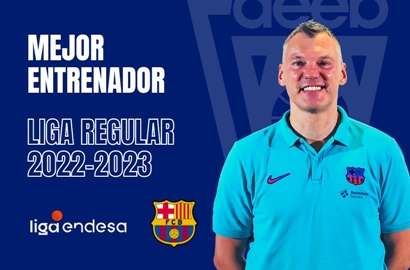 La AEEB nombra a Sarunas Jasikevicius Mejor Entrenador de la fase regular 2022-23