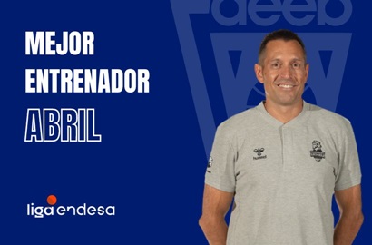 Natxo Lezkano Mejor Entrenador del Mes de Abril-Trofeo AEEB Liga Endesa