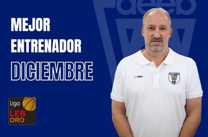 Rafa Monclova Mejor Entrenador del Mes de Diciembre-Trofeo AEEB LEB Oro
