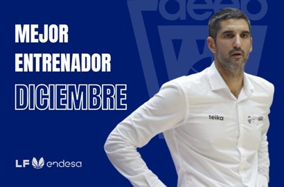Rubén Burgos Mejor Entrenador del Mes de Diciembre-Trofeo AEEB Liga Femenina Endesa