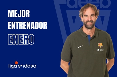 Roger Grimau Mejor Entrenador del Mes de Enero-Trofeo AEEB Liga Endesa
