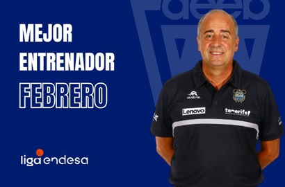 Txus Vidorreta Mejor Entrenador del Mes de Febrero-Trofeo AEEB Liga Endesa