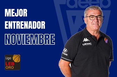 Paco García Mejor Entrenador del Mes de Noviembre-Trofeo AEEB LEB Oro
