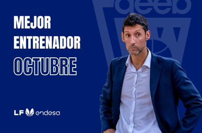Pepe Vázquez Mejor Entrenador del Mes de Octubre-Trofeo AEEB Liga Femenina Endesa