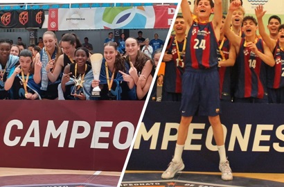 Estudiantes (femenino) y Barça (masculino) campeones de España Infantil