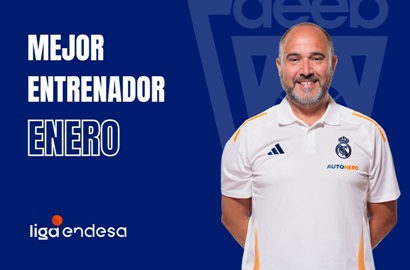 Chus Mateo Mejor Entrenador del Mes de Enero-Trofeo AEEB Liga Endesa