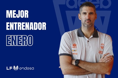 Rubén Burgos Mejor Entrenador del Mes de Enero-Trofeo AEEB Liga Femenina Endesa