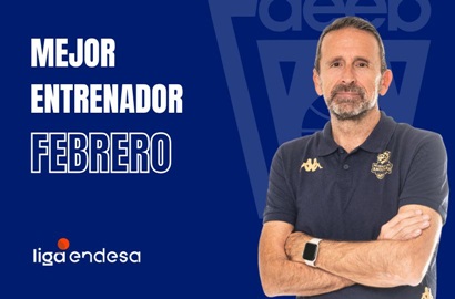 Joan Plaza Mejor Entrenador del Mes de Febrero-Trofeo AEEB Liga Endesa