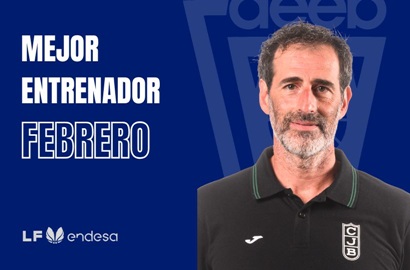 Jordi Vizcaíno Mejor Entrenador del Mes de Febrero-Trofeo AEEB Liga Femenina Endesa